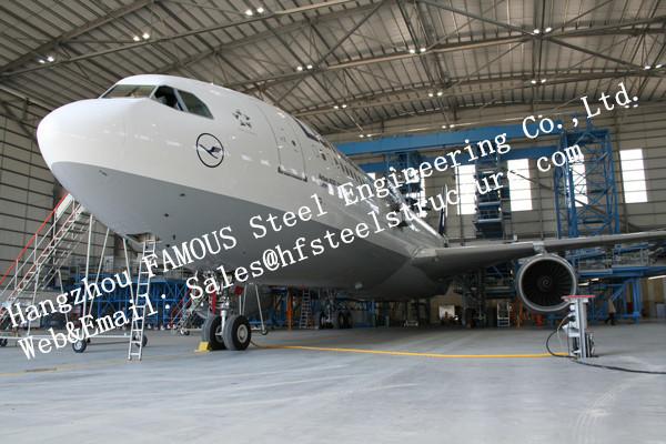 Hot Galvanized Steel Shed Aircraft Hangar Buildings For Airplanes / Air