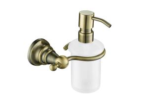 Wholesale Wall Mounted Soap Dispenser Antique Brass With Brass Pump PP Bottle from china suppliers