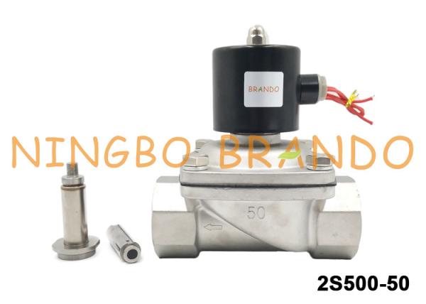UNI-D Type SUW-50 G2'' Stainless Steel Solenoid Valve For Water Treatment DC24V