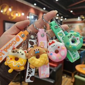 Wholesale Cute Girls Silicone Key Chain with Cartoon Design Flexible and Durable from china suppliers