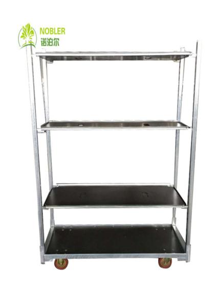 Danish Flower Trolley Hot Galvanized Danish Flower Trolley Display Rack Flower