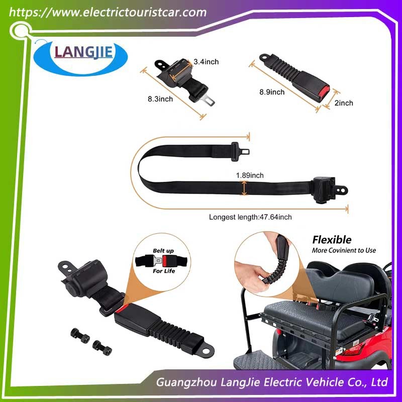 4-Seater EZGO TXT Seat Belt Buckle Kit For Four-Wheel Golf Cart