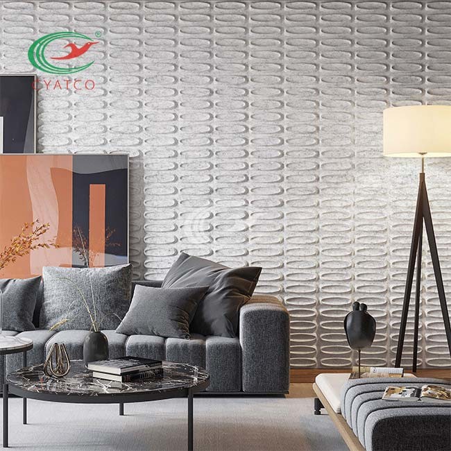 Soundproof 3D Polyester Fiber Acoustic Panel Multipurpose 48 Colors