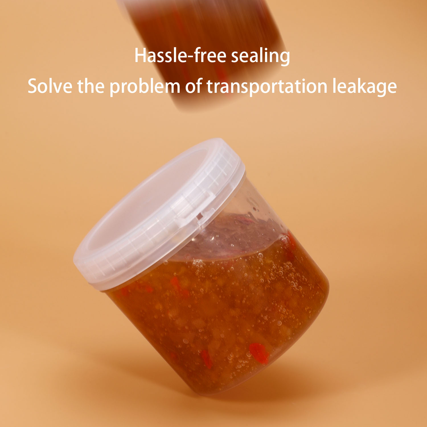300ml 500ml 1000ml Food Grade Plastic Jam Honey Jar for Packaging Peanut Storage Containers
