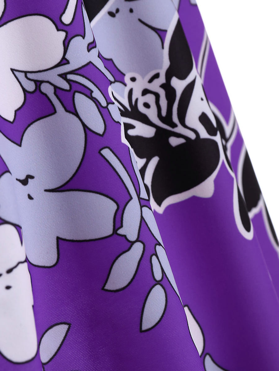 2018 New Plus Size One piece Swimsuit Floral Print Swimsuit Women Push up with