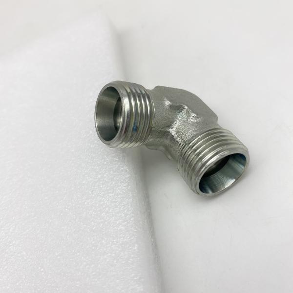 CNC Metric Hydraulic Tube Fittings High Pressure Carbon Steel Swivel Nut 90