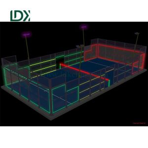 Buy cheap Sustainable Glowing Padel Court Recyclable Structure High-Efficiency LEDs Play from wholesalers