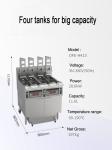 Auto Lift 4 pots 4 baskets Digital Computer Panel Electric open Fryer Commercial