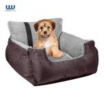 Customized Warm Soft Pet Car Seat Car Dog Bed With Storage Pocket