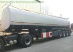 53m3 Steel Fuel Tanker Semi Trailer 4 Axles For Diesel ,Oil , Gasoline, Kerosene