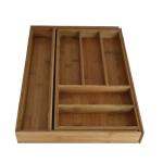expandable kitchen bamboo drawer organizer and cutlery tray