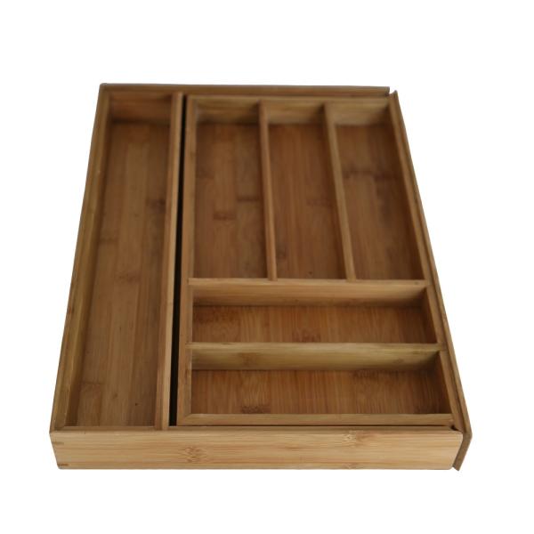 expandable kitchen bamboo drawer organizer and cutlery tray