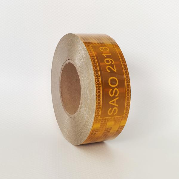 Saudi Arabic Market Custom Pet Metalized 50mm Conspicuous Hi Vis Yellow Saso