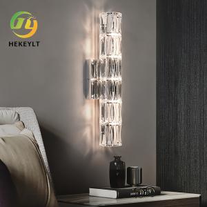 Wholesale Light Luxury Nordic Crystal Wall Lamp Living Room Background Wall Villa Aisle Bedroom Bedside Lamp from china suppliers