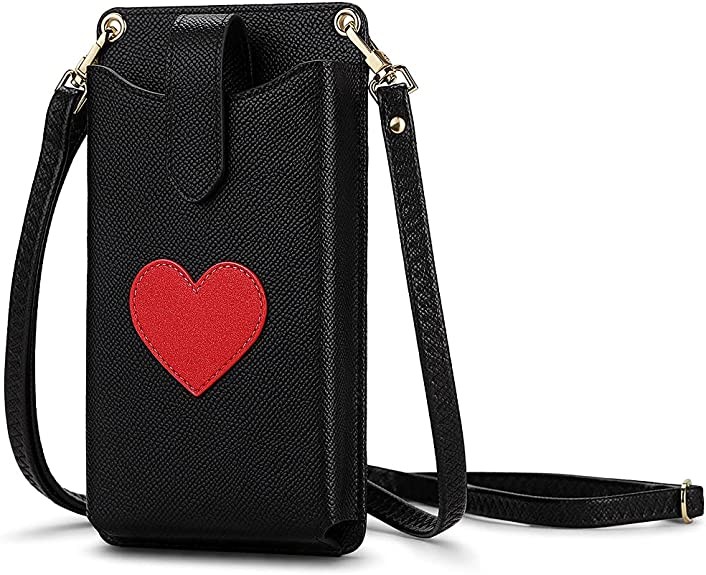 Small Cellphone Crossbody Wallet Synthetic Leather Material Cellphone Holder