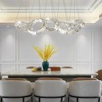 Ceiling Crystal Nimbus Ring Chandelier 99W LED High Bearing Capacity