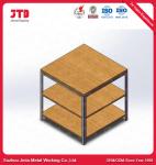 ISO9001 Wood And Metal 3 Tier Shelf ODM 1200mm White Retail Shelves