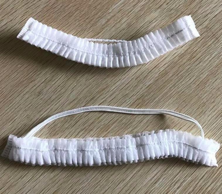 Machine Made Custom Beard Nets Personal Logo Printing With Elasticated Clip