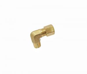 China 1/2 In. O.D. X 1/2 In. MIP 90 Degree Brass Elbow Fitting Brass Compression on sale