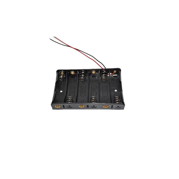 6AA Batteries Storage Box Electronic Components Holder Battery Holder