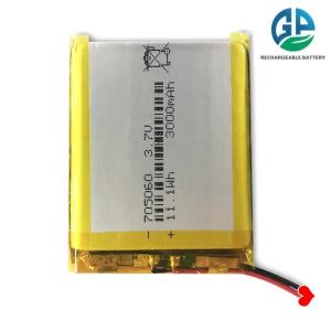 Wholesale High Discharge Rate Battery 3.7V 3000mah 30C Max60C Rechargeable Lipo Battery 705060 Pilas Rechargeable Cells from china suppliers