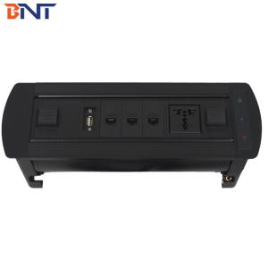 Wholesale Matte Black Conference Table Outlet , Desktop Motorized Flip Up Power Outlet from china suppliers