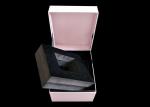 Pink Color Book Shaped Jewelry Box Foam Tray Insert Lid And Base Craft