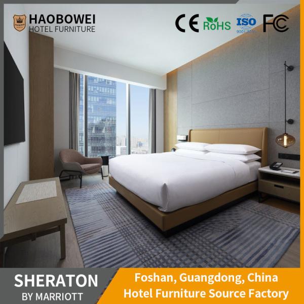 Customizable Five Star Apartment Hotel Ash Wood Frame King Size Bedroom