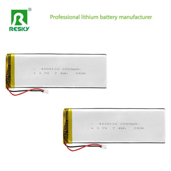 Rechargeable Lithium Polymer Battery Cell 4030130 3.7V 2000mAh 7.4wh Lipo Battery Cell