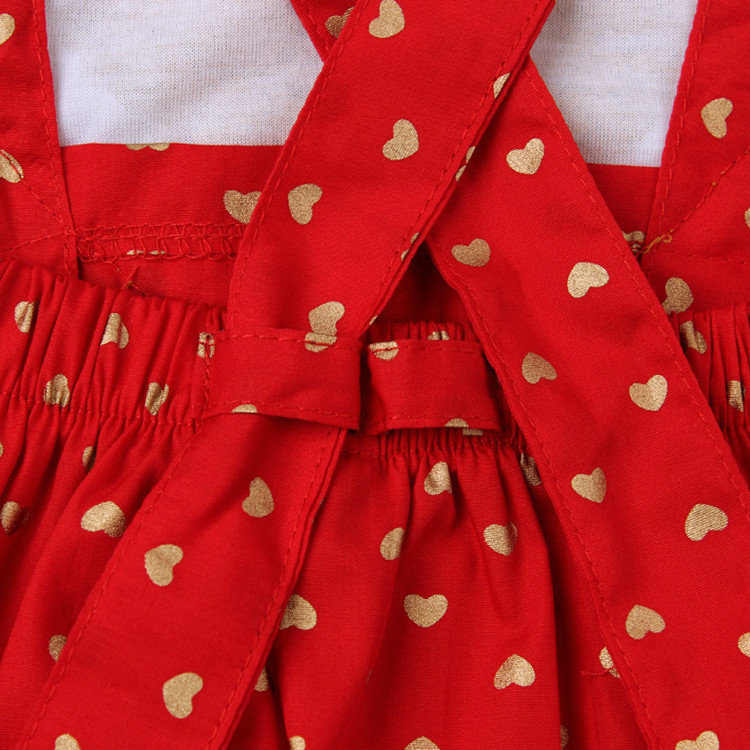 Infant girls flutter sleeveless rompers wholesales Sequins heart Embroidered high quality polka dots jumpsuits