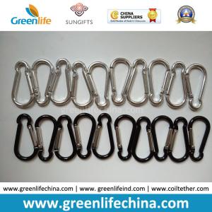 Wholesale Alumium Gourd Shape Silver/Black Carabiner Hooks 6CM Length from china suppliers