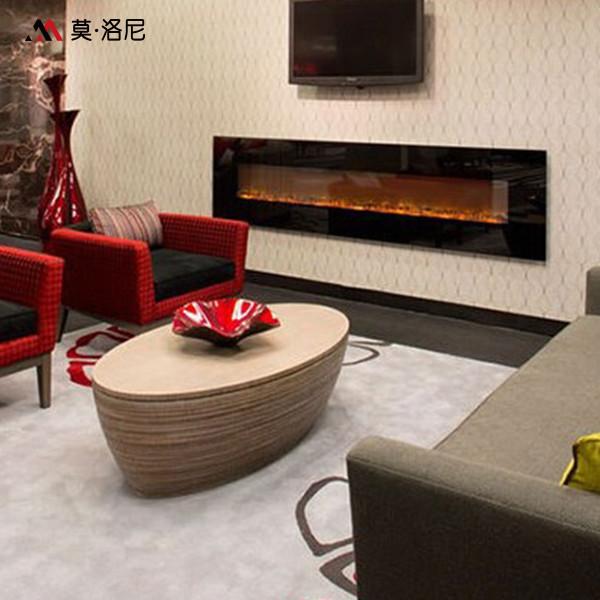 78inch Realistic Wood Burning Flames Linear Electric Fireplace Top Hot Air