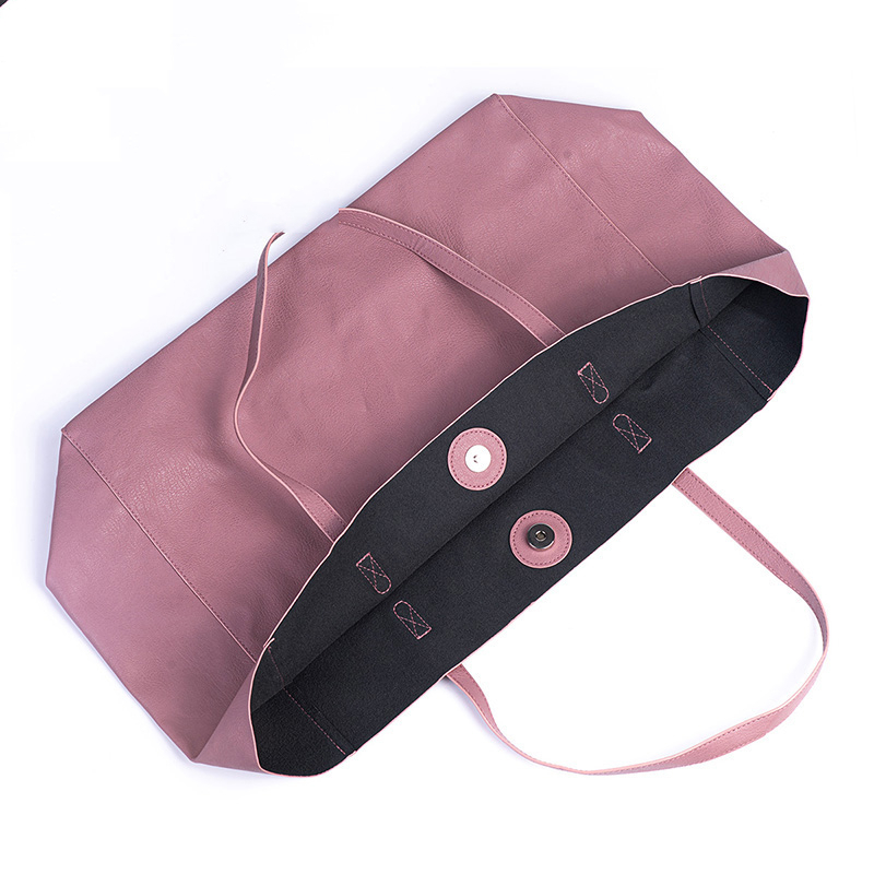 Reusable Women PU Leather Tote Bag L39 x W16 x H30 cm