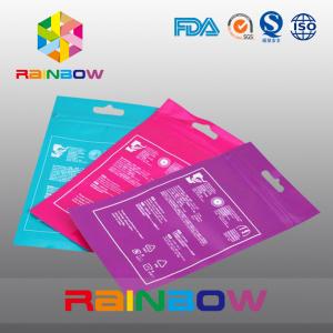 China OPP Header Bags With Adhesive Strip For Tissue /  Printed Cellophane Bags With Logo on sale