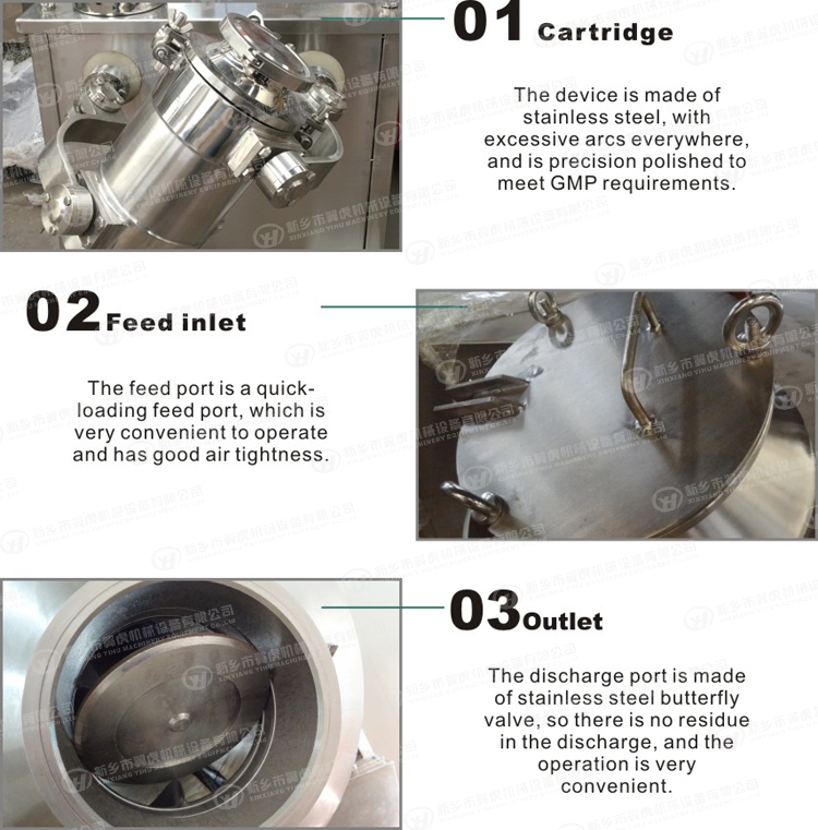 Three Dimensional Motion Mixer / Dry Powder Mixer 100 Liter 50kg