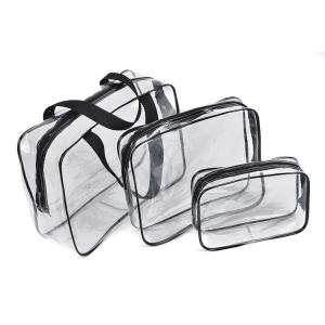 China ODM PVC Cosmetic Bag Organizer Clear Toiletry Bag Set For Lady on sale