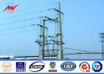 12m Height Spray Paint Galvanised Steel Poles For Transmission Equipment