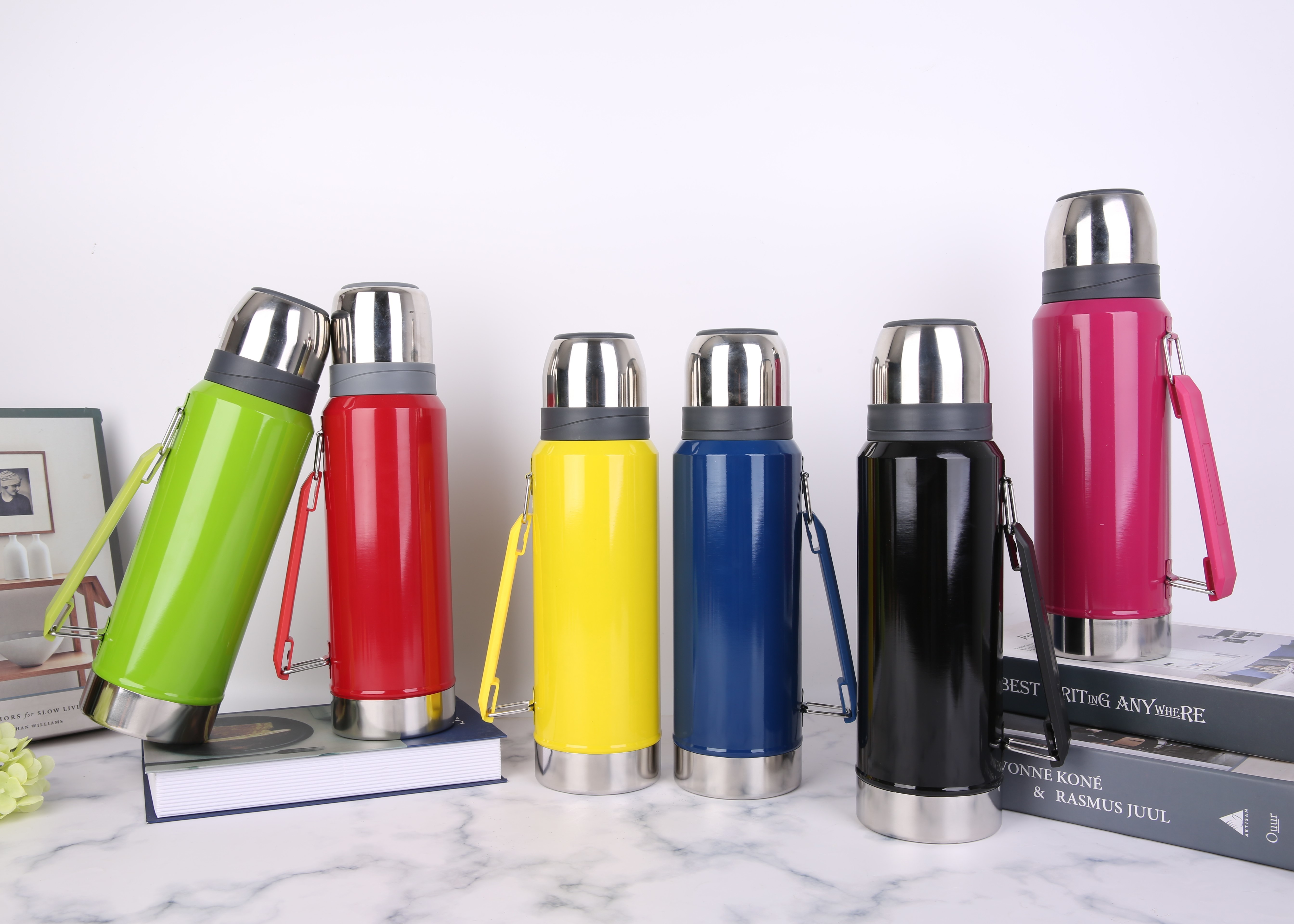 Large Capacity Travel Pot Handle Double Insulated Vacuum Stainless Steel Insulation Travel Large Pot