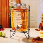 Wholesale Popular Hot Sale 5.5L clear glass beverage juice dispenser with filter