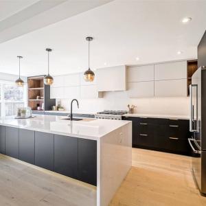 Wholesale Kitchen Renovation Professional Matte Kitchen Cupboards with Quartz Stone Countertop from china suppliers