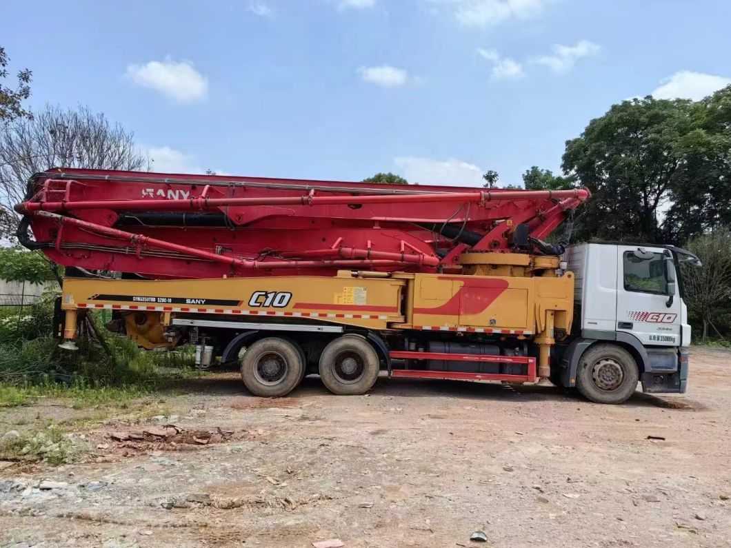 Construction Machine 52m Concrete Boom Pump Truck Mounted Pump Concrete Mixer Machine Mercedes Benz
