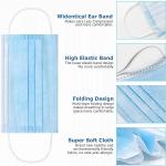 Disposable Blue Face Mask, Soft On Skin, Pack Of 3-Ply Masks Facial Cover
