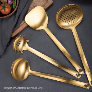 Wholesale Factory Gold Luxury Color Stainless Steel Kitchen TOOLS Utensils Amazon Kitchen Tool from china suppliers
