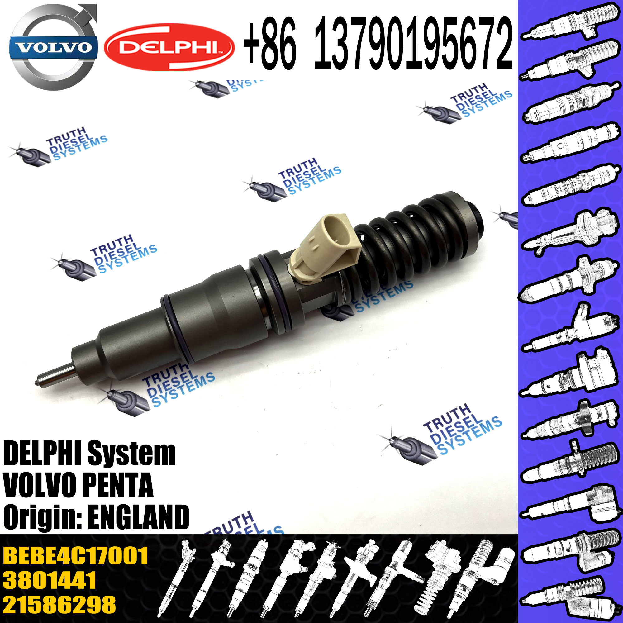 High Quality Diesel Fuel Injector 21506298 3801441 BEBE4C17001 For VOL PENTA
