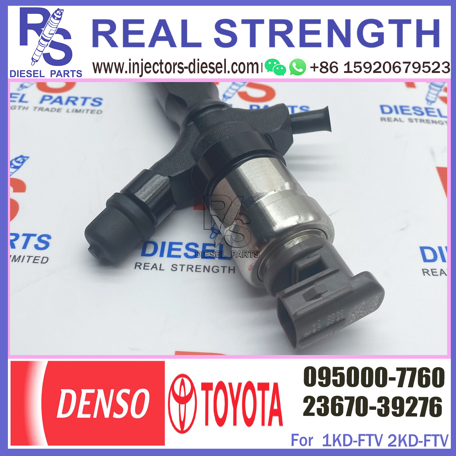 Diesel Fuel Injector 23670-29276 2367030300 095000-7760 for Toyota Hiace Hilux