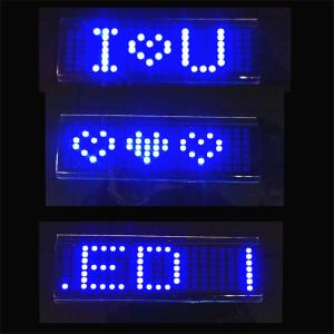 Wholesale Custom LED message display T-shirt blue light from china suppliers