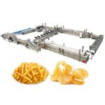 220V 380V Frozen French Fries Production Line With Gas Or Electric Heating