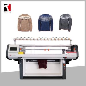 Wholesale Simple Double System Sweater Flat Knitting Machine With 16 Yarn Feeders from china suppliers