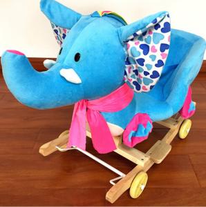 Wholesale Cute Plush Rocking Elephent Animal Toys With Music For Children Riding On from china suppliers
