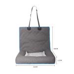 Luxury Pet Bed Foldable Grey Front Dog Car Seat Travel